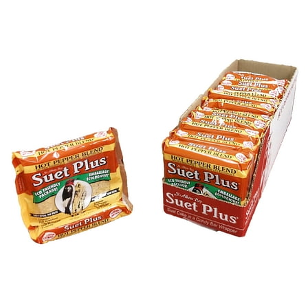Wildlife Sciences Suet Plus Hot Pepper Blend Suet Cake 12 Pack, 11 oz. Each
