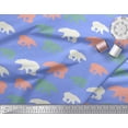 thumbnail image 3 of Soimoi Blue Cotton Jersey Fabric Colorful Polar Bear Animal Printed Craft Fabric by the Yard 58 Inch Wide, 3 of 3