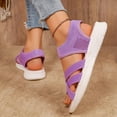 thumbnail image 6 of Avtoify Summer Women's Wedges Shoes Versatile Elegant Open Toe Leather Wedge Heel Plus Size Trendy Casual, 6 of 10