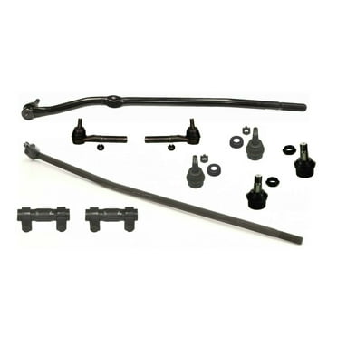 10 Piece Kit Drag Link Outer Tie Rods Adjusting Sleeves Upper & Lower Ball Joints for 4WD vehicles only