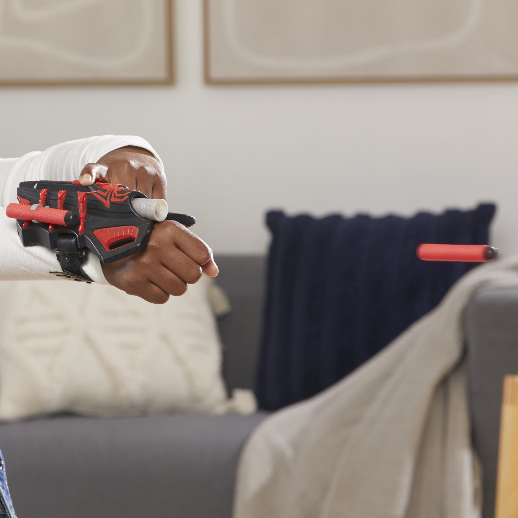 Marvel NERF Spider-Man Miles Morales Thwip-Tech Blaster Role Play Toy for Kids 5+