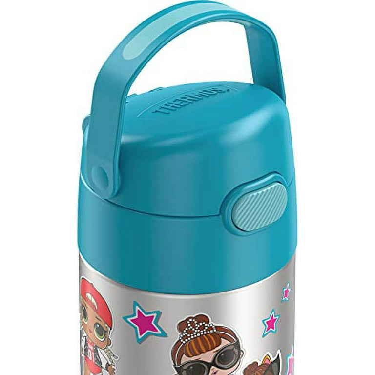 THERMOS FUNTAINER 12 Ounce Stainless Steel Vacuum Insulated Kids Straw  Bottle, Princess & FUNTAINER 12 Ounce Stainless Steel Vacuum Insulated Kids