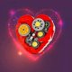 thumbnail image 5 of ZHAOCHENG Serie creativa compatible con Lego Corazón mecánico de cuerda Corazón de amor, corazón rojo insertado en el edificio, 5 of 5
