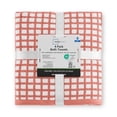 thumbnail image 3 of Mainstays Performance Super Soft Quick Dry Bath Towel Set, 4-Piece, Checkered Terra Cotta, 3 of 7