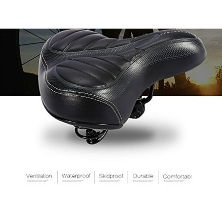 Bike Seat Cushion Soft Pad Saddle Seat Wide Big Bum Sprung for Women and
