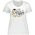 thumbnail image 3 of Inktastic Happy New Year with Cute Penguin Women's Plus Size T-Shirt, 3 of 5