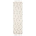 thumbnail image 2 of SAFAVIEH Casablanca Connie Geometric Shag Runner Rug, Ivory/Grey, 2'3" x 8', 2 of 6