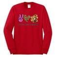 thumbnail image 1 of Peace Love Baseball Sports Mens Long Sleeve Shirt, Red, X-Large, 1 of 4