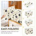 thumbnail image 2 of Yayeee Collapsible Storage Bin with Lid Fabric Closet Decorative Basket with Handles, Small Black Flowers, 2 of 7