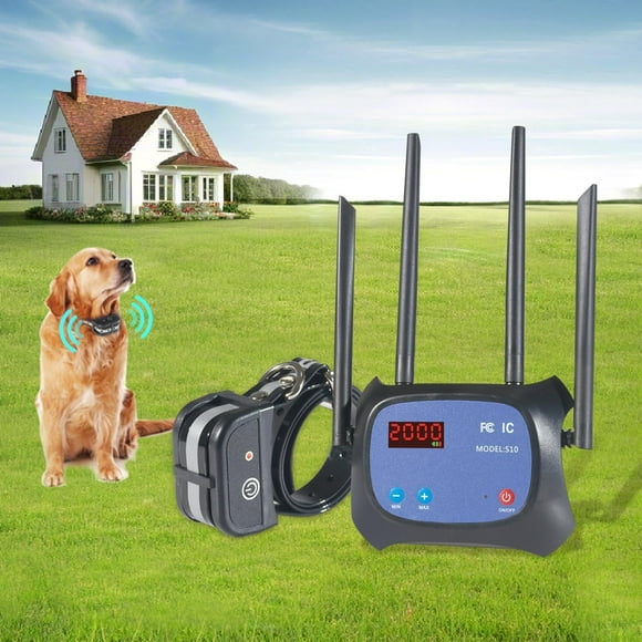 Wireless Dog Fence Electric Pet Containment System, Adjustable Control Range 100 to 2000 Feet, Safe Harmless No Randomly Over Shock, Rechargeable Wat
