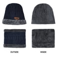 thumbnail image 3 of Winter Men Women Thick Beanie Hat Knitted Hat Winter Cap Beanie Female Wool Neck Scarf Cap Balaclava Mask Bonnet Hats Set, 3 of 5
