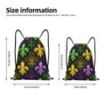 thumbnail image 5 of Yiaed Mardi Gras1 Print Drawstring Bags Drawstring Backpack Bulk String Back Pack Gym Sport Bag-Small, 5 of 5