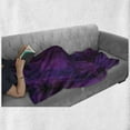thumbnail image 6 of Indigo Soft Flannel Fleece Throw Blanket, Broken Glass Inspired Geometric Triangle Abstract Shapes, Cozy Plush for Indoor and Outdoor Use, 50" x 70", Eggplant Burgundy, by Ambesonne, 6 of 6