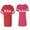 Men Red / Women Pink, variant on Mr. Mrs. Brown Matching Couple Cotton Jerseys (Men Red / Women Pink) (Men XL / Women XL)
