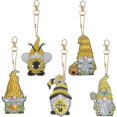 thumbnail image 1 of 5 Pcs Diy Diamond Painting Keychain - Dwarfs And Bees Art Kits, 1 of 5