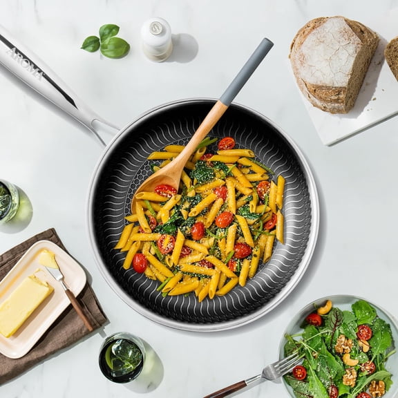 10-Inch Stainless Steel Nonstick Ceramic Frying Pan with Scratch