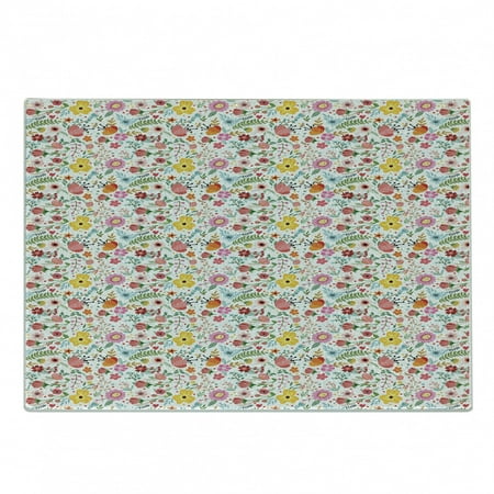 

Garden Art Cutting Board Hand Drawn Herbs and Flowers with Colorful Dots Ornamental Botany Garden Theme Decorative Tempered Glass Cutting and Serving Board Small Size Multicolor by Ambesonne