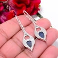 thumbnail image 2 of Kyanite - Nepal Oxidised Designer Handmade 925 Sterling Silver Earring 1.72" Sku22, Blue Earring, Natural Gemstone Earring, 2 of 2
