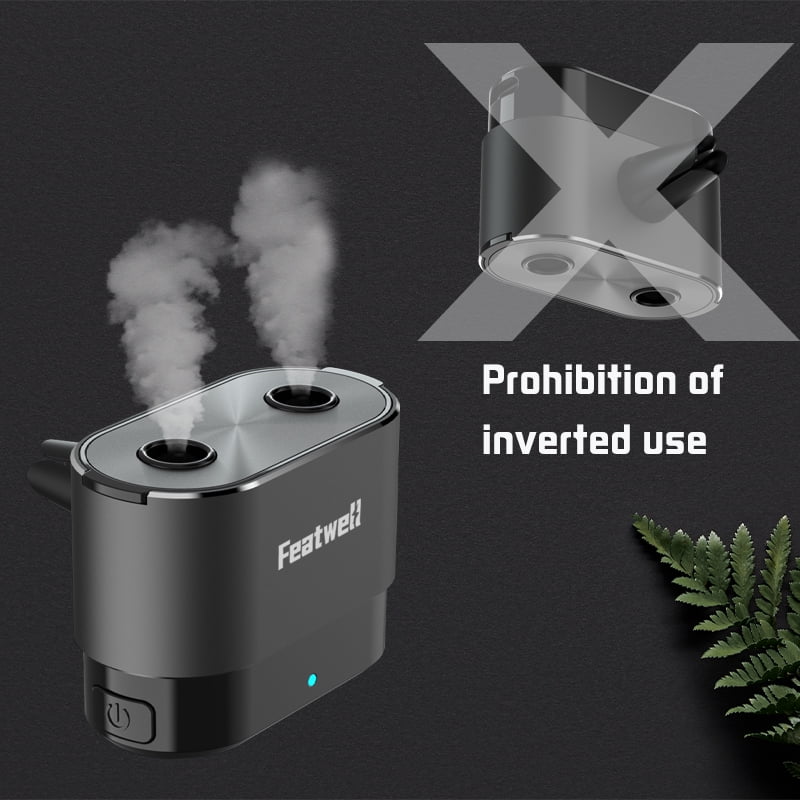 Car Air Freshener with 10ml Natural French Perfume, Three Adjustable Modes Smart Car Aroma Diffuser , Dual Spout Aroma Diffuser for Enhanced Focus, Rechargeable Car Air Freshener Diffuser.