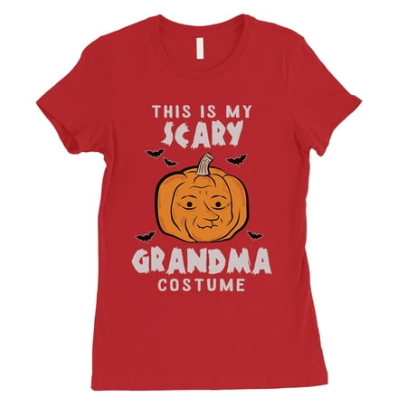 This is My Scary Grandma Costume Pumpkin Halloween Womens Red T-Shirt
