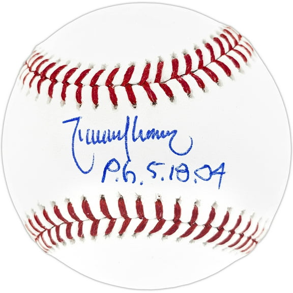 Randy Johnson Autographed Official MLB Baseball Arizona Diamondbacks "PG 5.18.04" Beckett BAS Witness 252422