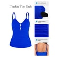 thumbnail image 3 of RELLECIGA Women's Shirred Swim Tops Cutout Swimsuits Tummy Control Bathing Suit Tops Tankini Tops for Women, 3 of 7