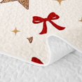 thumbnail image 5 of Manfei Cute Cartoon Stars Twin Quilt Set,Kawaii Bowtie Twin Coverlet Set,Cream Red Brown,Polkadot Reversible,2 Pieces,1 Bedspread and 1 Pillowcase, 5 of 7