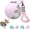 Pink+Print, variant on 2-in-1 Portable Dog Water Bottle for Small Dogs, 10oz Dog Travel Water Bottle - Leak-Proof & One-Hand Operation, Leakproof Stainless Steel Bottle with Silicone Bowl (Pink)