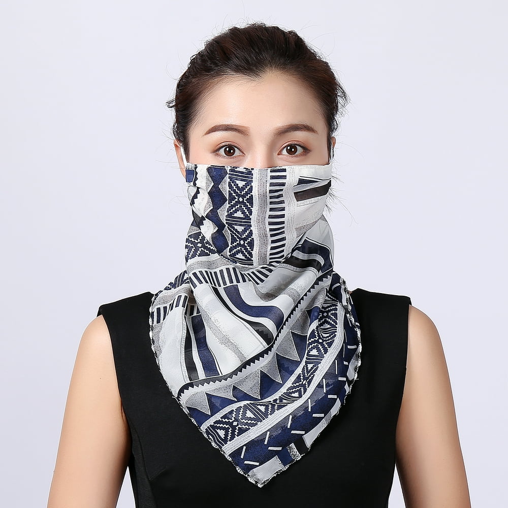 Fashion Face Scarf Mask Printed Scarf Cool Lightweight Summer