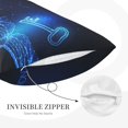 thumbnail image 3 of Pofeuu Futuristic Book Knowledge Print Polyester Microfiber Plush Pillowcases, Super Soft and Cozy Pillow Case Covers with Envelop Closure（Pillow core not included）-14"x20", 3 of 6
