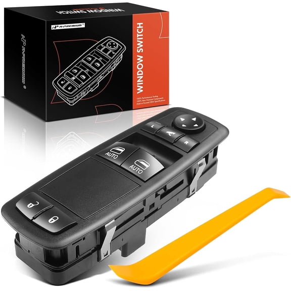 A-Premium Master Power Window Switch Compatible with Ram 1500 2011-2012 3500 2012 Standard Cab Pickup Front Driver Side