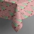 thumbnail image 3 of Pink Christmas Tree Pattern Rectangle Tablecloth 60"x84",Waterproof Polyester Rectangle Table Cloth, Wipeable Spillproof Polyester Tablecloth for Dining, Camping, Indoor and Outdoor, 3 of 5