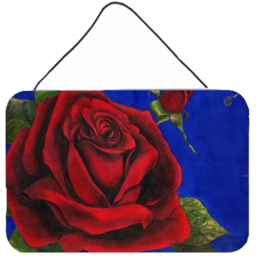 Carolines Treasures TMTR0226DS812 Rose by Malenda Trick Wall or Door Hanging Prints  8x12 multicolor
