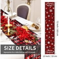 thumbnail image 2 of Rdsfhsp Christmas Table Runner Red Buffalo Check Tablecloth Xmas Snowflake Cover Rustic Kitchen Plaid Dinner Decor for Holiday Party(Cute Merry Christmas,13 x 72 Inch), 2 of 5