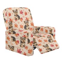 Kuiaobaty Schnauzer Pattern Recliner Chair Cover Large Reclining Sofa Slipcover Fall Durable Furniture Reclining Slipcover Maple Leaf Breathable Recliner Couch Cover with Pocket for Pets