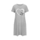 thumbnail image 4 of Camisón corto de talla grande para mujer, camisón de manga corta con estampado de pecho a la moda, camisón para mujer, 4 of 5