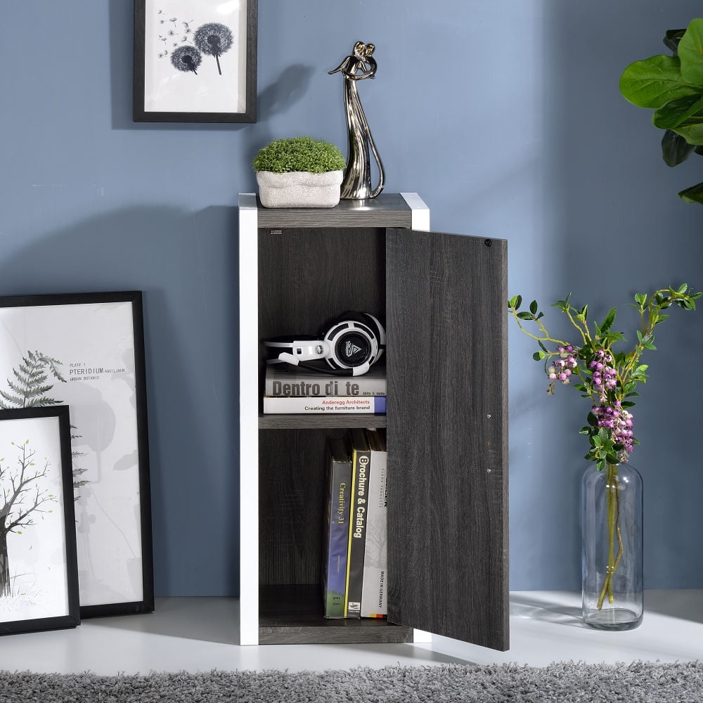 Kepooman 2 Layers Home Wood Organizer Display Rack for Bedroom Study Room, Black