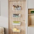 thumbnail image 7 of Over Door Organizer Storage - Hanging Door Organizer with 4 Metal Large Capacity Baskets and Adjustable Coat Hook for Bathroom Bedroom Kitchen Pantry Closet Cabinet, 7 of 7