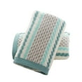 thumbnail image 3 of Hand Towels Set of 1 Striped Pattern Cotton Soft Absorbent Decorative Towel for Bathroom, 29.5x13.8 Inch, Green, 3 of 3