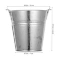 thumbnail image 2 of Small Bucket with Handle Metal Square Lid Swirl Decoration Silver, 2 of 8