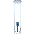 thumbnail image 1 of San Jamar Dispensador de vasos pequeño tipo tirador para vasos cónicos de 3 a 4,5 onzas, vasos planos de 3 a 5 onzas con tapas abatibles para restaurantes, comedores y comida rápida, plástico, 16 pulg, 1 of 5