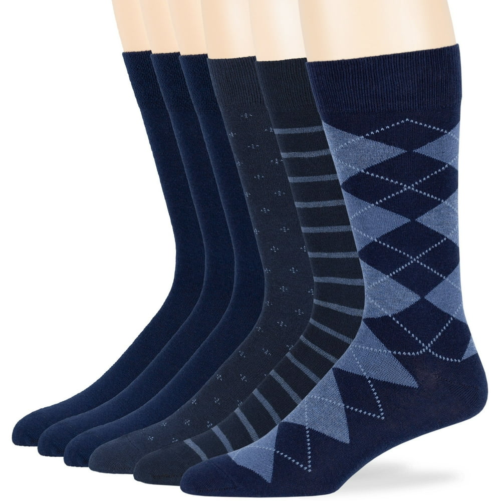 7BIGSTARS KINGDOM 7BigStar Men's Cotton Patterned Dress Socks, Dark