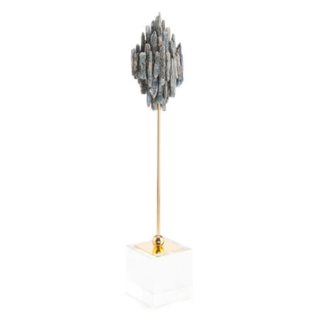 Modern Objects Stone - Modern Contemporary Decorative Figurine Object Figure, Black, Stone Steel Glass