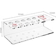 thumbnail image 3 of MyGift Whiteboard Supply Storage, 10-Slot Clear Acrylic Dry Erase Marker and Eraser Holder, Wall Mounted Office Accessories Organizer Storage Rack, 3 of 6