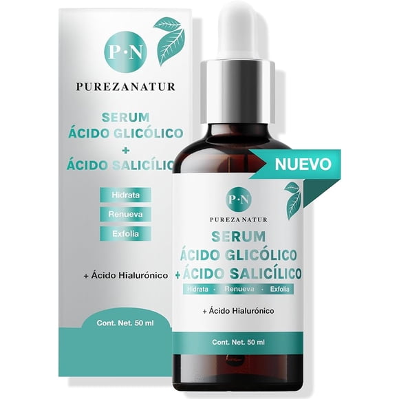 Serum facial Acido Glicólico + Salicílico Pureza Natur 50ml