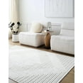thumbnail image 4 of Hauteloom Briana Living Room, Bedroom Machine Washable Area Rug - Contemporary - Cream, Off White - 5' x 7'2", 4 of 6