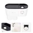 thumbnail image 5 of KAKOWELY Porte-Dentifrice 1 Ensemble de Support Mural pour Brosse à Dents Organisateur de Brosse à Dents Distributeur de Dentifrice Porte-Gobelet 10.79"X5.2"X3.94 Pouces, 5 of 5