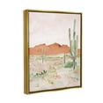 thumbnail image 3 of Stupell Industries Cactus Plants Dry Desert Scene Distant Cliffs Painting Metallic Gold Floating Framed Canvas Print Wall Art, Design by Lanie Loreth, 3 of 5