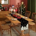 thumbnail image 2 of Christmas Table Runner Xmas Golden Tree Star Snowflake Black Merry Christmas 13 x 60 Inch Long Runners Winter Holiday Home Kitchen Table Decor, 2 of 6