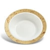 Host & Porter Gold Rim Plastic Soup Bowls, 12oz, 10 Ct, Great for Weddings, Bridal Showers, and Baby Showers